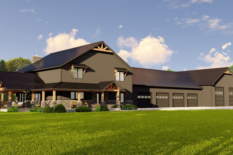 Barndominium Style House Plan - 3 Beds 2.5 Baths 3473 Sq/Ft Plan #1064 ...