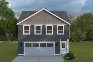 Exterior - Front Elevation for Craftsman House Plan #1060-390 - 2 bed, 1 bath