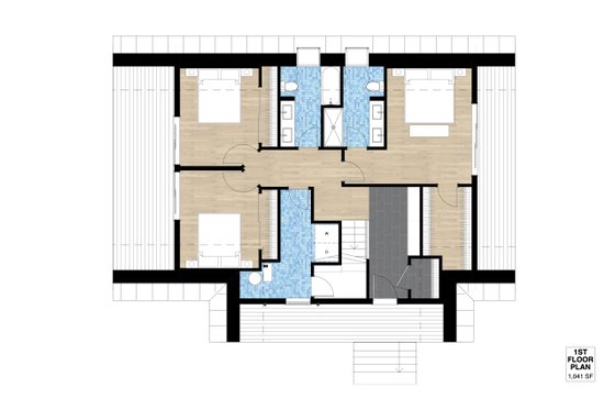 Floor Plan - Main Floor 1 for Modern House Plan #933-16 - 3 bed, 2 bath