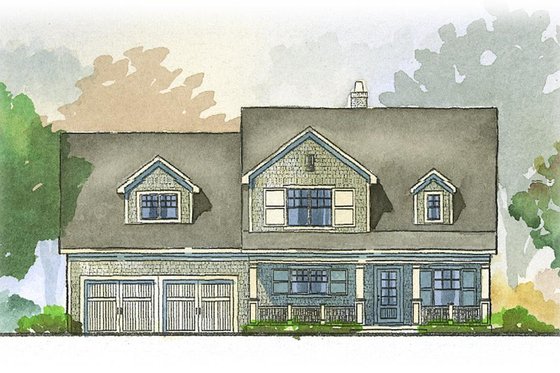 Exterior - Front Elevation for Craftsman House Plan #901-78 - 4 bed, 3.5 bath