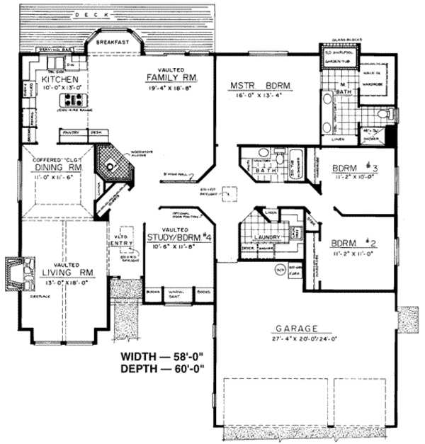 Traditional Floor Plan - Main Floor Plan #303-433
