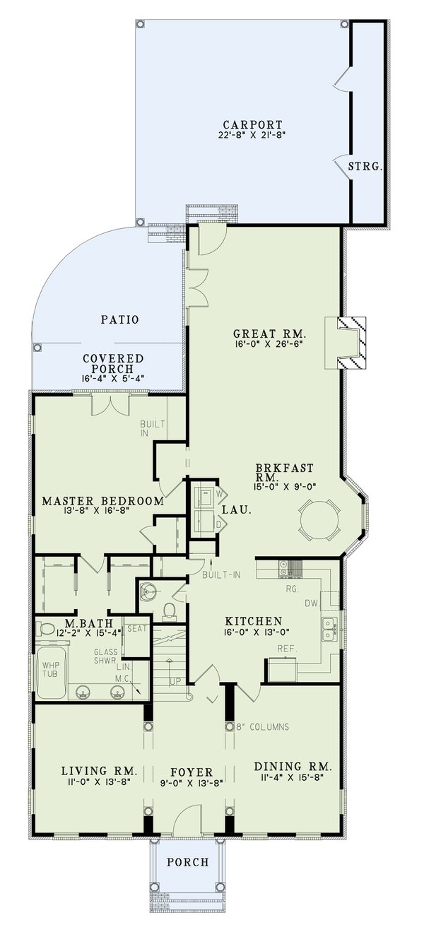 Dream House Plan - Colonial Floor Plan - Main Floor Plan #17-2631