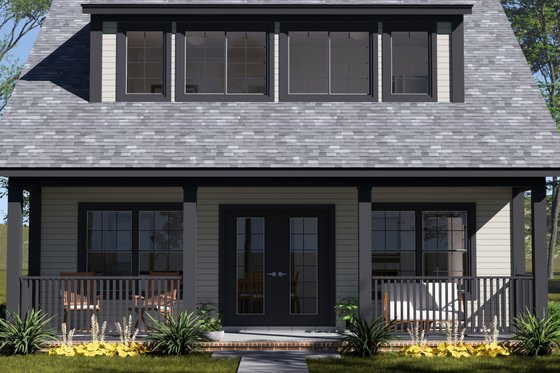 Exterior - Covered Porch for Cottage House Plan #513-2396 - 3 bed, 2.5 bath