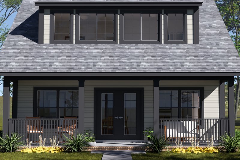 House Plan Design - Exterior - Covered Porch for Cottage House Plan #513-2396 - 3 bed, 2.5 bath
