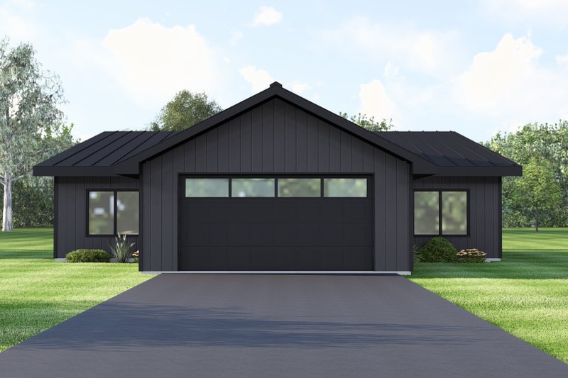 Architectural House Design - Exterior - Front Elevation 2 for Modern House Plan #1064-460 - 2 bed, 2.5 bath