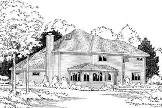 Exterior - Rear Elevation for Traditional House Plan #312-528 - 3 bed, 2.5 bath