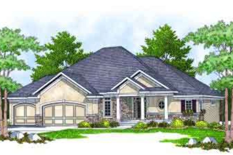Architectural House Design - European Exterior - Front Elevation Plan #70-665
