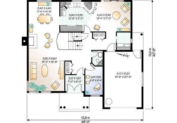 Dream House Plan - Modern Floor Plan - Main Floor Plan #23-240