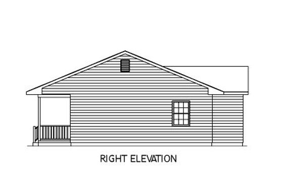 Exterior - Other Elevation for Ranch House Plan #57-160 - 3 bed, 2 bath