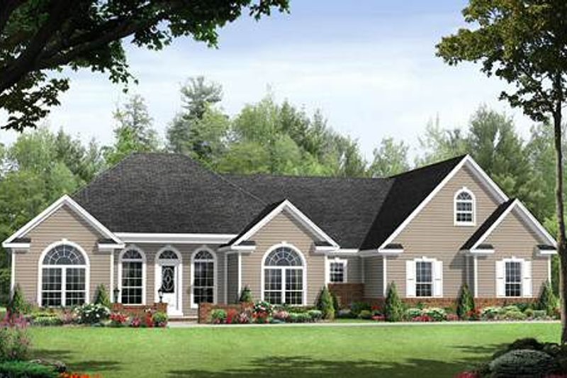 Traditional Style House Plan - 3 Beds 2.5 Baths 1955 Sq/Ft Plan #21-251
