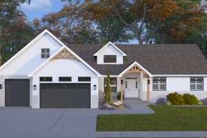 Ranch Exterior - Front Elevation Plan #1060-287