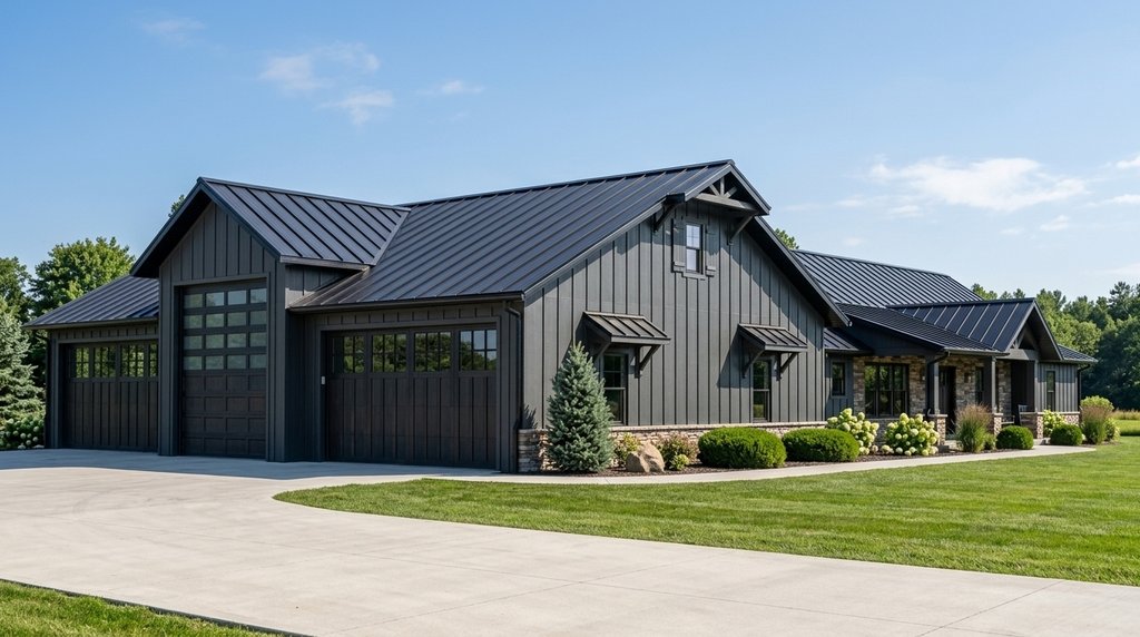 Exterior - Front Elevation 2 for Barndominium House Plan #1064-288 - 2 bed, 2.5 bath