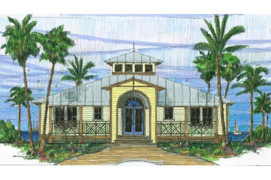 Exterior - Front Elevation for Beach House Plan #426-7 - 3 bed, 2 bath