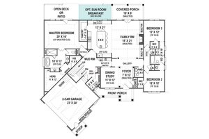 Floor Plan - Main Floor for European House Plan #119-427 - 3 bed, 2.5 bath
