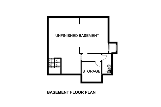 Floor Plan - Lower Floor for Contemporary House Plan #126-285 - 4 bed, 3 bath