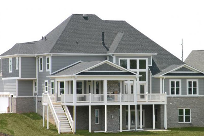 Home Plan - Exterior - Rear Elevation for European House Plan #119-140 - 4 bed, 3.5 bath
