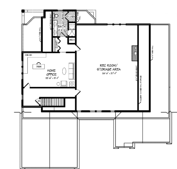 Colonial Floor Plan - Upper Floor Plan #440-3