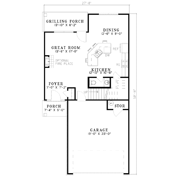 Traditional Floor Plan - Main Floor Plan #17-425