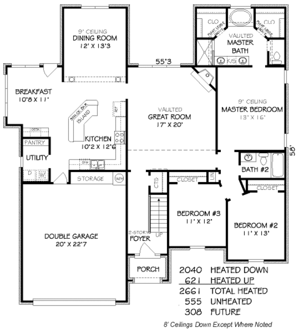 Traditional Floor Plan - Main Floor Plan #424-144