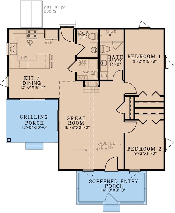 Architectural House Design - Cabin Floor Plan - Main Floor Plan #923-323