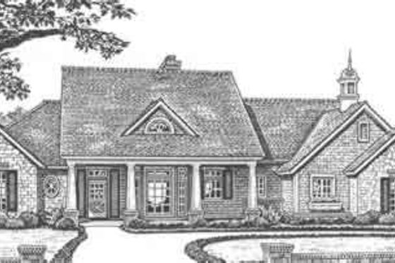 Exterior - Front Elevation for Country House Plan #310-417 - 3 bed, 2.5 bath