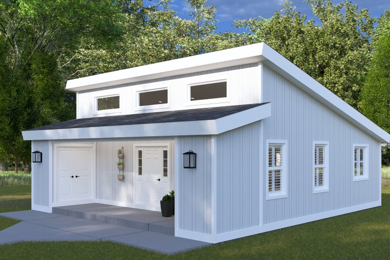 Dream House Plan - Exterior - Front Elevation 3 for Modern House Plan #1060-338 - 2 bed, 1 bath