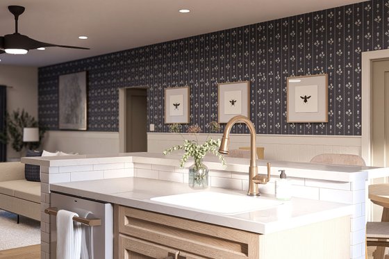 Interior - Kitchen 1 for Craftsman House Plan #455-362 - 5 bed, 2 bath