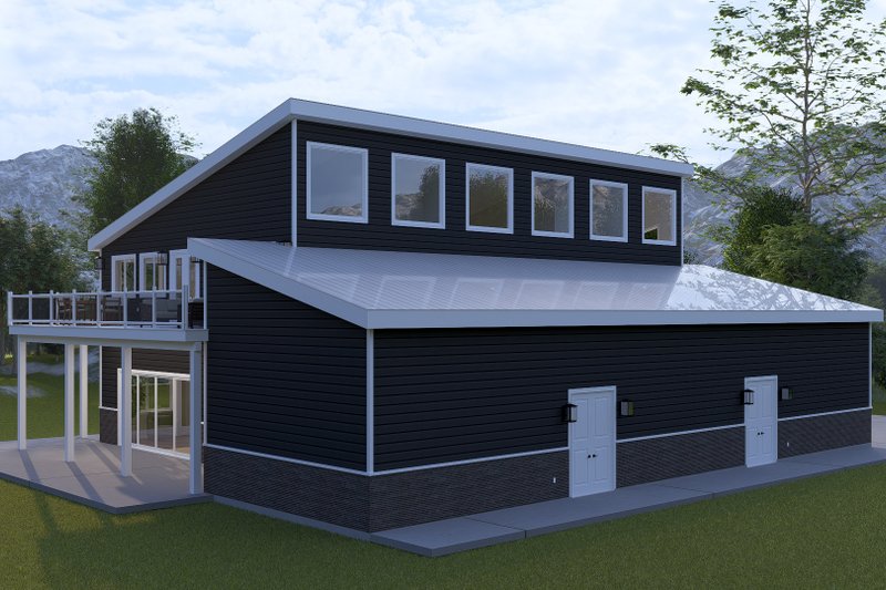 Home Plan - Exterior - Rear Elevation 1 for Modern House Plan #1060-502 - 3 bed, 3.5 bath