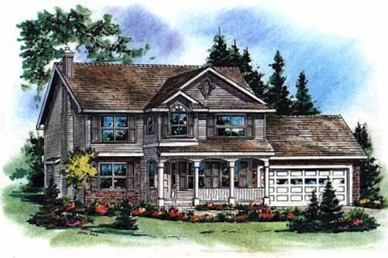 Architectural House Design - Farmhouse Exterior - Front Elevation Plan #18-268