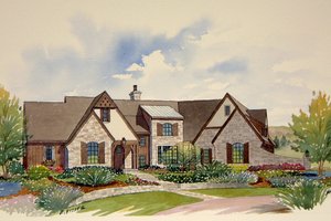 Country Exterior - Front Elevation Plan #901-104