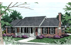 Traditional Exterior - Front Elevation Plan #406-216