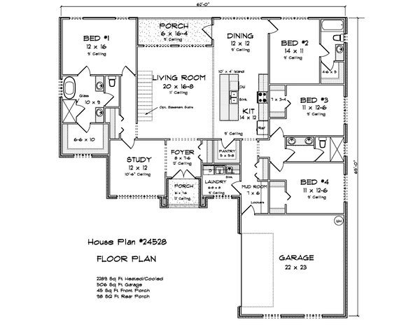 House Blueprint - Modern Floor Plan - Main Floor Plan #513-2321