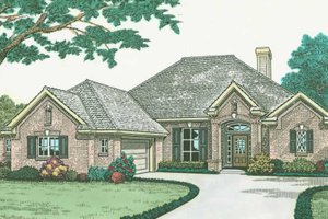 European Exterior - Front Elevation Plan #310-580