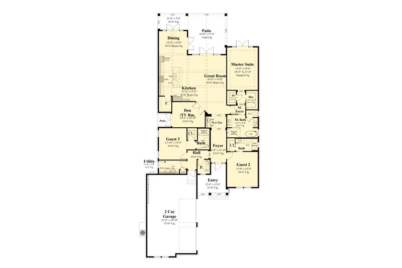 House Plan Design - Floor Plan - Main Floor for Farmhouse House Plan #930-554 - 3 bed, 3.5 bath