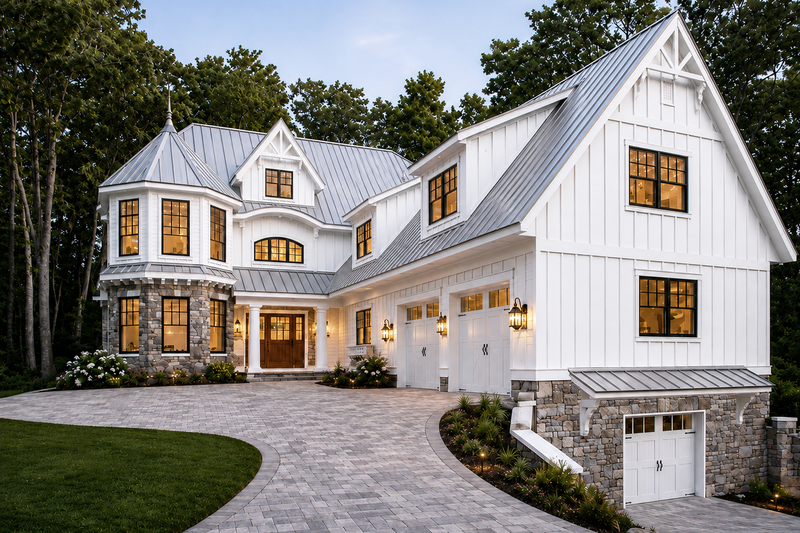 Dream House Plan - Exterior - Front Elevation 4 for Farmhouse House Plan #928-443 - 3 bed, 4.5 bath