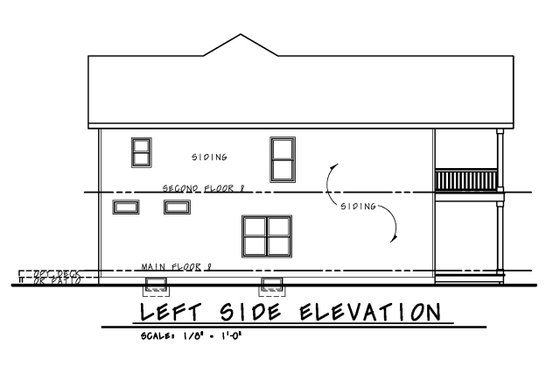 Exterior - Other Elevation for Traditional House Plan #20-2517 - 4 bed, 3.5 bath