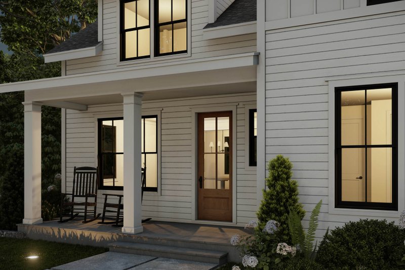 Home Plan - Exterior - Covered Porch for Farmhouse House Plan #461-102 - 4 bed, 3 bath