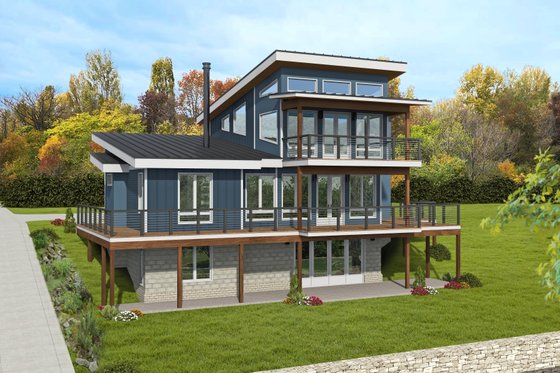 Exterior - Other Elevation for Modern House Plan #932-719 - 4 bed, 3 bath