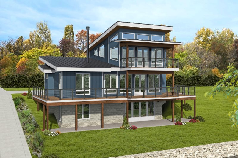 House Plan Design - Exterior - Other Elevation for Modern House Plan #932-719 - 4 bed, 3 bath