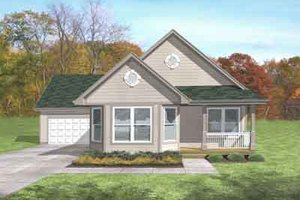 Country Exterior - Front Elevation Plan #50-270