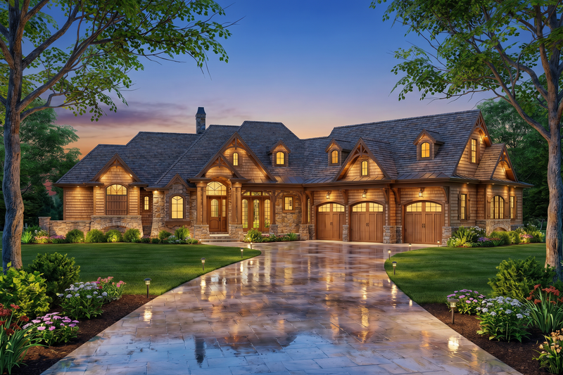 House Design - Exterior - Front Elevation 2 for Craftsman House Plan #54-700 - 3 bed, 2 bath
