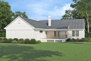 Exterior - Rear Elevation for Farmhouse House Plan #45-623 - 3 bed, 2 bath