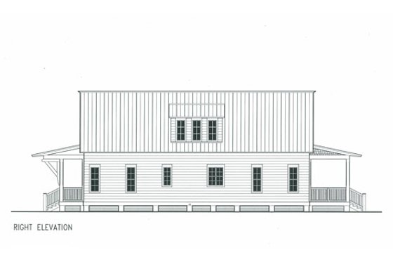 Exterior - Other Elevation 1 for Beach House Plan #443-8 - 4 bed, 3.5 bath