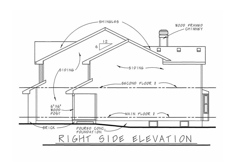 Home Plan - Exterior - Front Elevation 4 for Traditional House Plan #20-565 - 3 bed, 2.5 bath