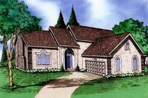 Traditional Exterior - Front Elevation Plan #405-105