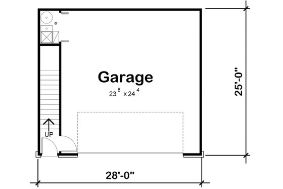 Floor Plan - Main Floor for Traditional House Plan #20-2308, 1 bath