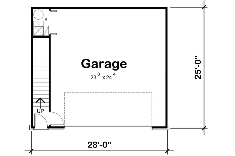 Dream House Plan - Floor Plan - Main Floor for Traditional House Plan #20-2308, 1 bath
