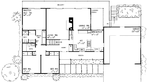 House Plan Design - Colonial Floor Plan - Main Floor Plan #72-315