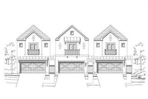 European Exterior - Front Elevation Plan #411-692