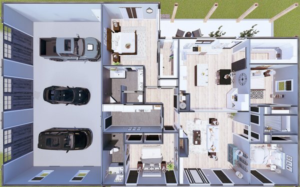 Barndominium Floor Plan - Main Floor Plan #44-282